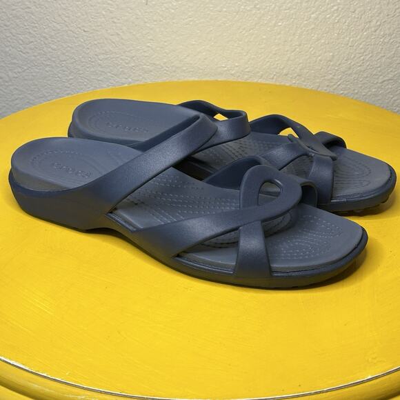 CROCS Navy Blue Sandals - Picture 6 of 15